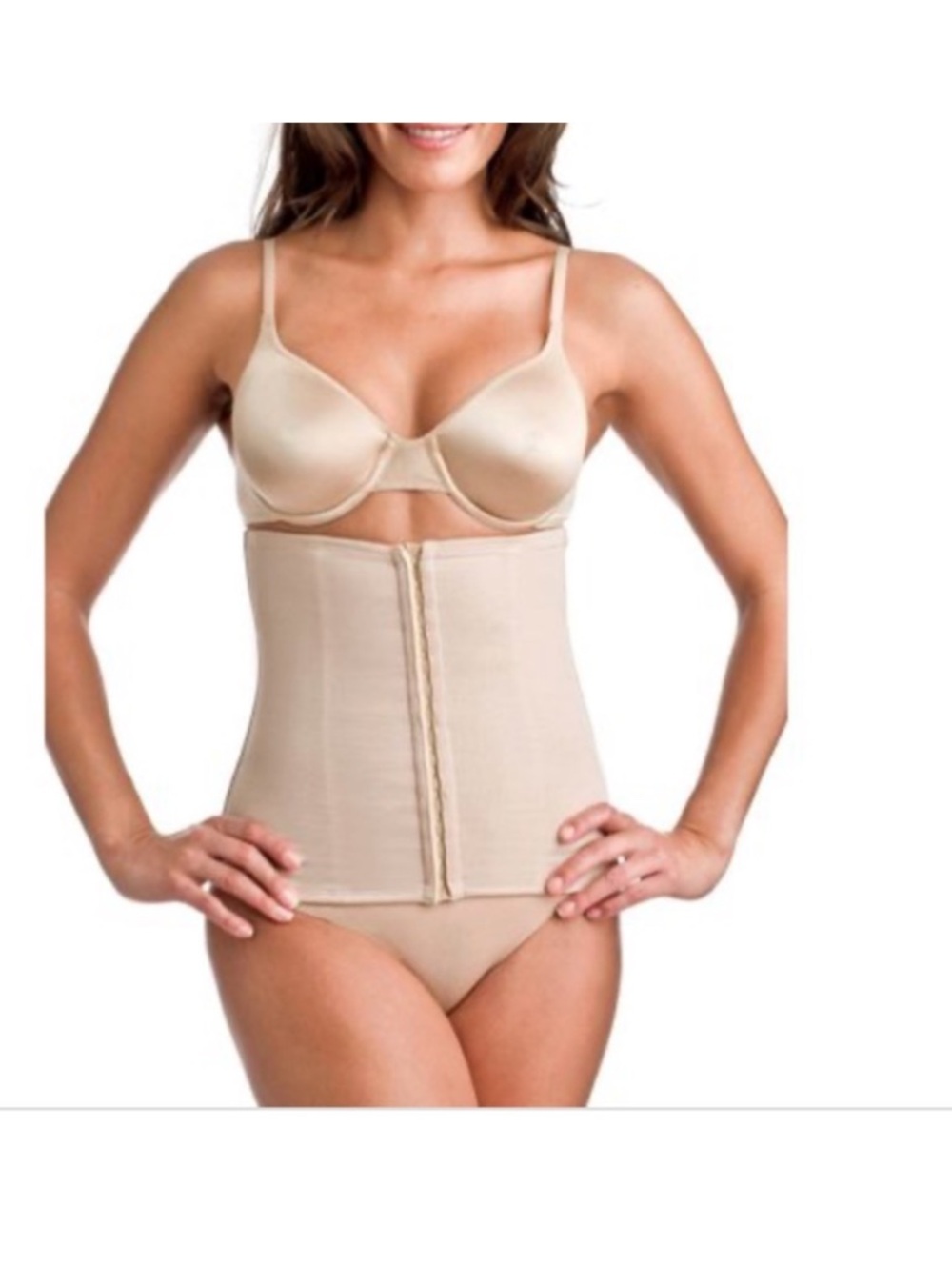 Miraclesuit Women's Inches Off Waist Cincher 2615 Shapewear Warm Beige Sz L